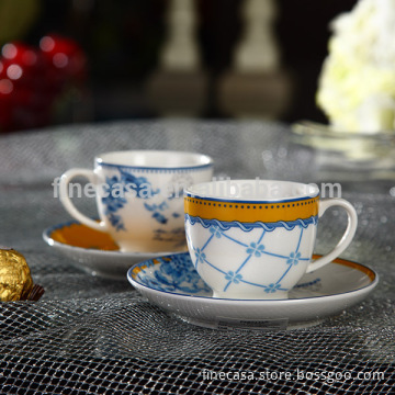 100CC Elegant New Bone China Coffee Cup and Saucer set
